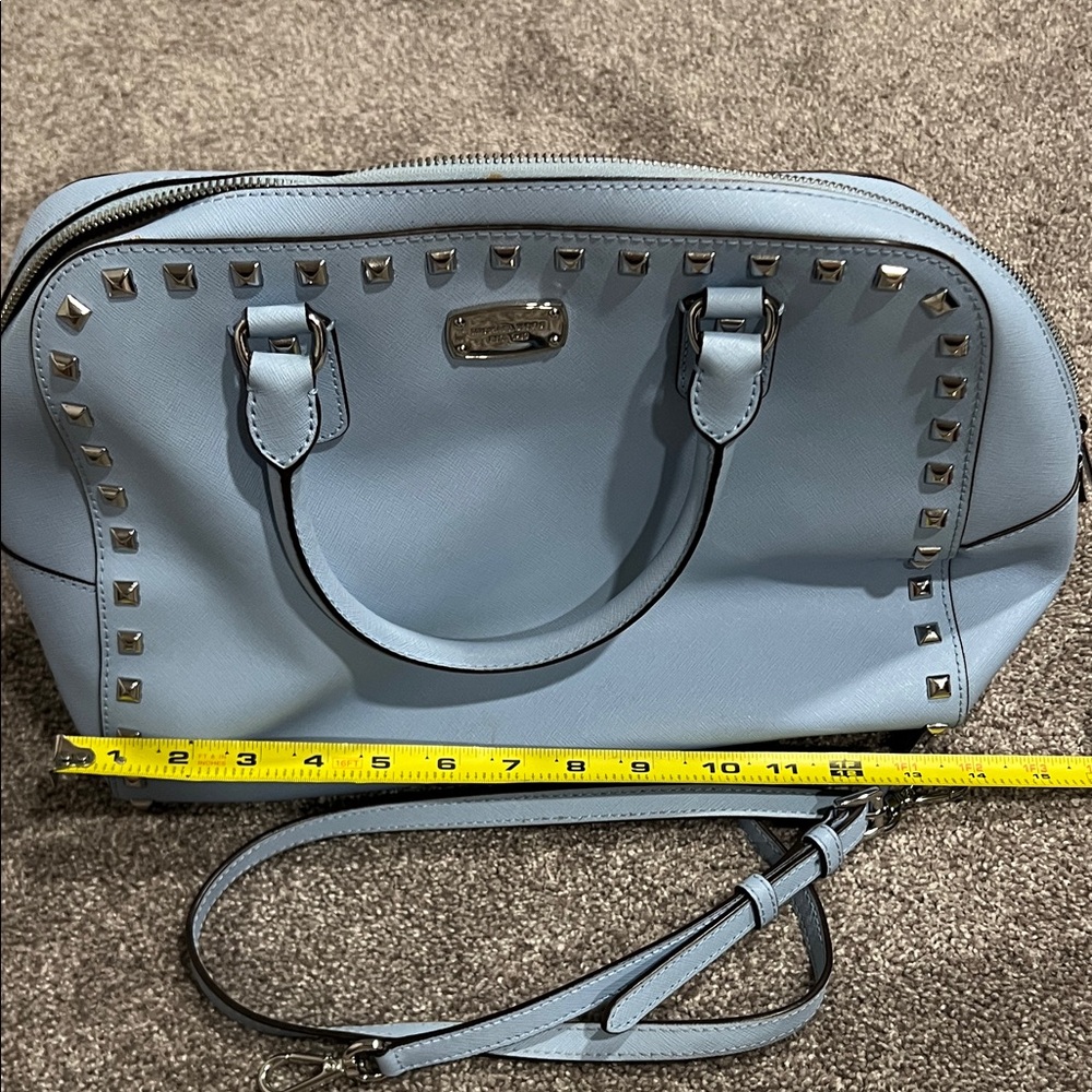 MICHAEL Michael Kors Light Blue Studded Shoulder Bag - Picture 9 of 12